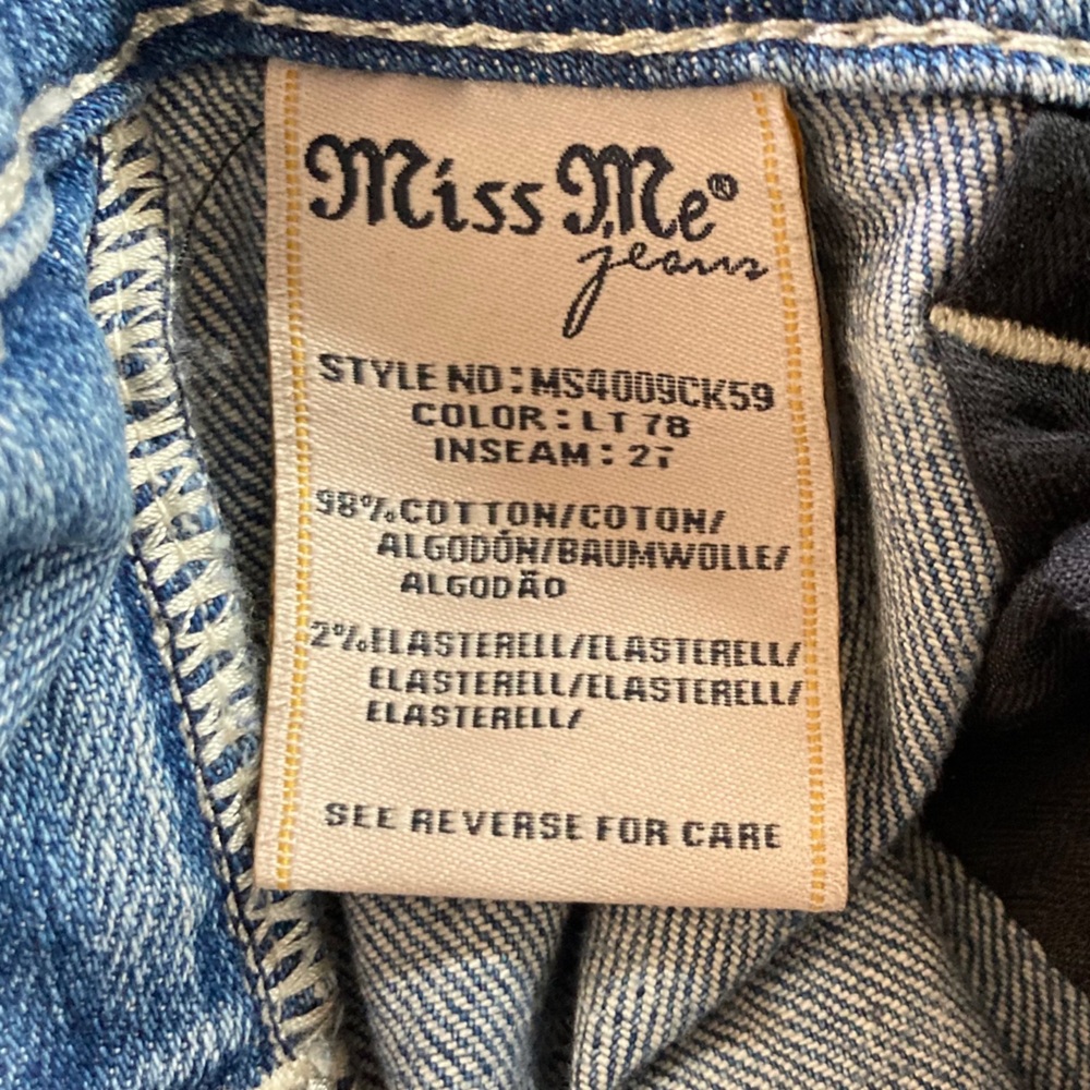 Miss Me Women's Skinny Jeans - Blue - Picture 7 of 10